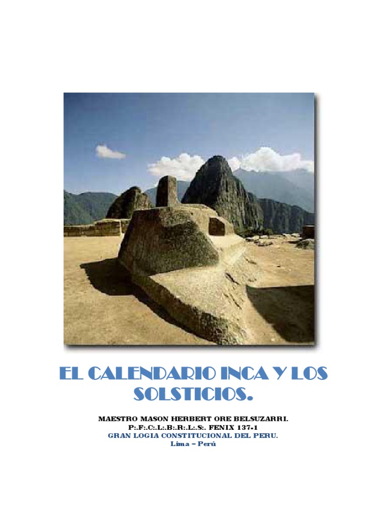 Calendario Inca y Solsticios | PDF | Imperio Inca | Calendario