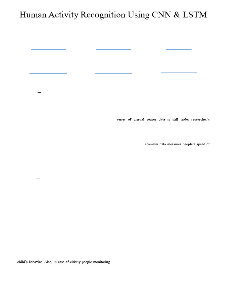 Human Activity Recognition Using CNN LSTM | PDF