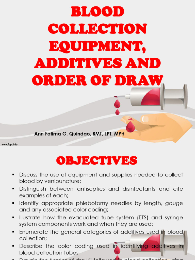 Blood Equipment and Collection | PDF | Medical Specialties | Clinical ...