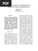 Enhancement Techniques in Recent Cdma Technology