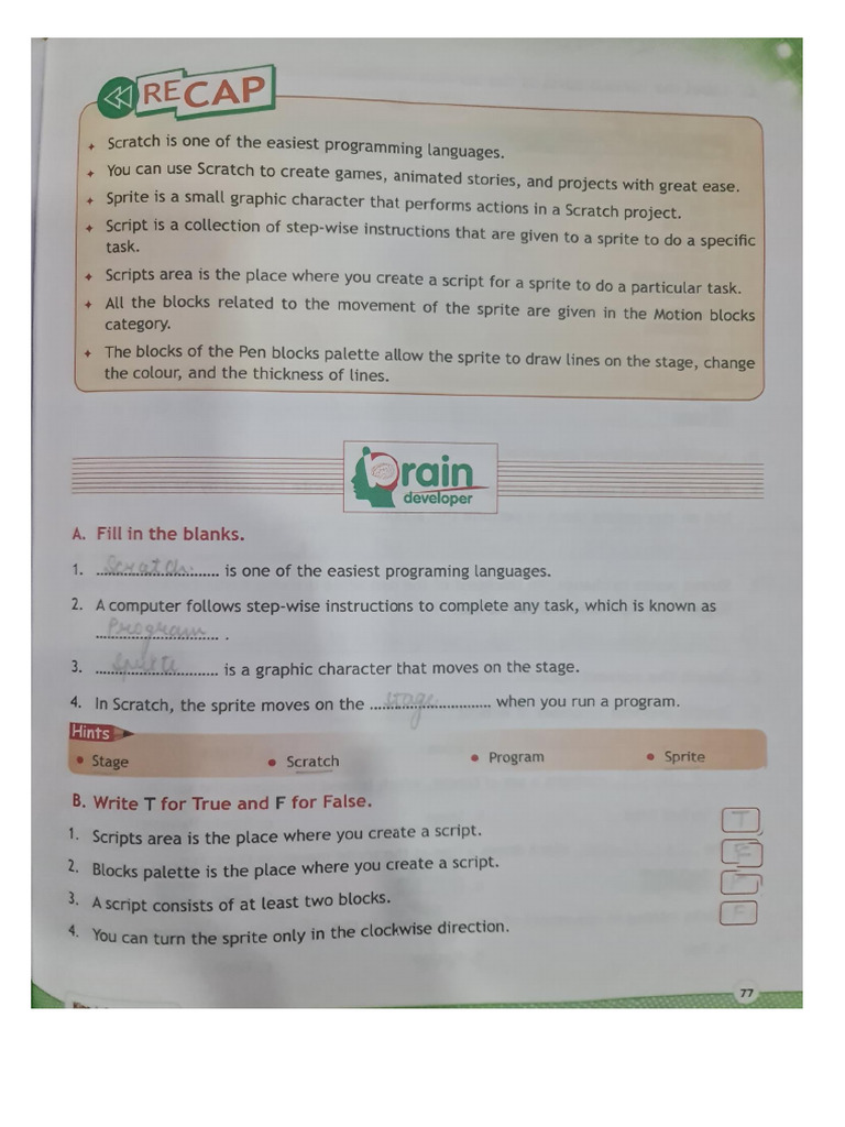 CH - 7, Introduction To Scratch | PDF