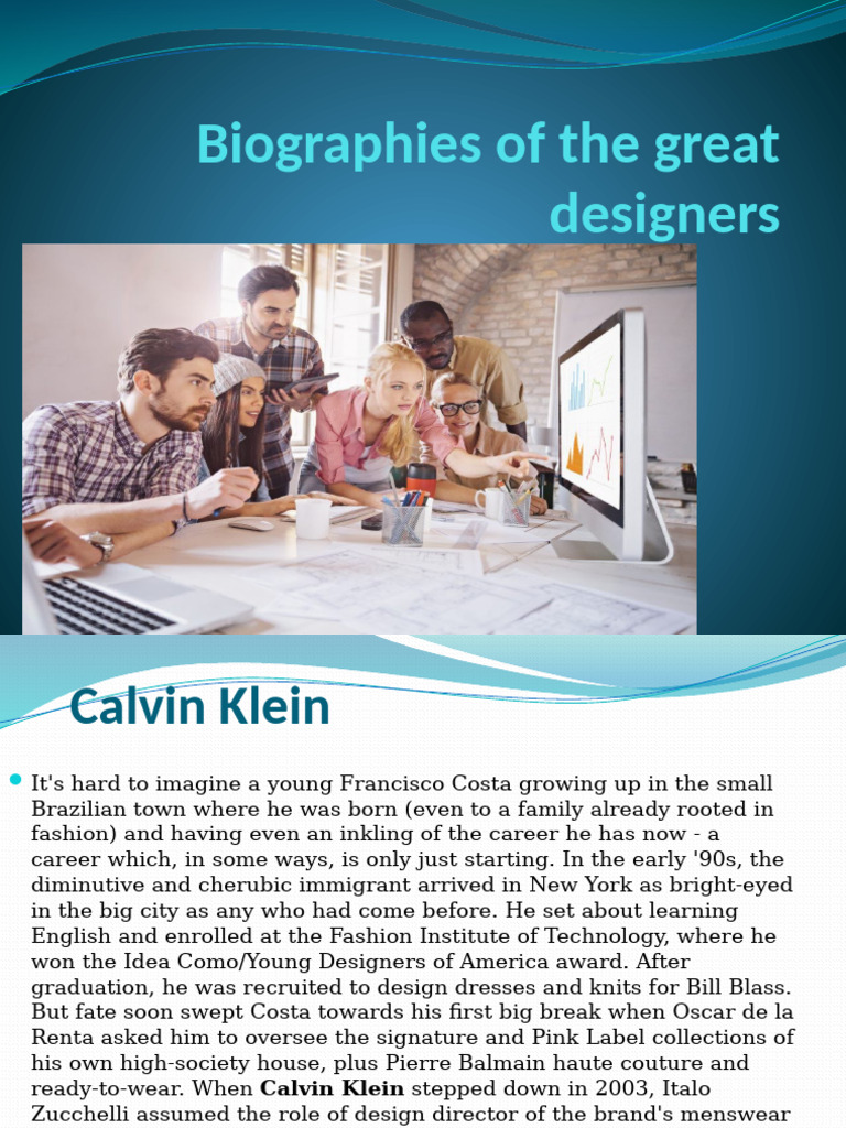 Biographies of The Great Designers | PDF