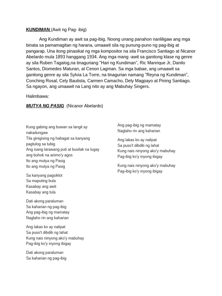 KUNDIMAN | PDF