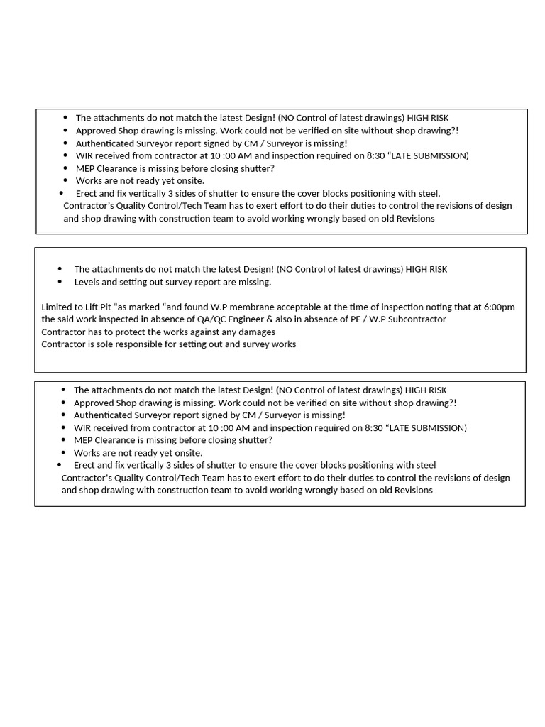 Construction Compliance Issues Report | PDF | Engineering | Civil ...