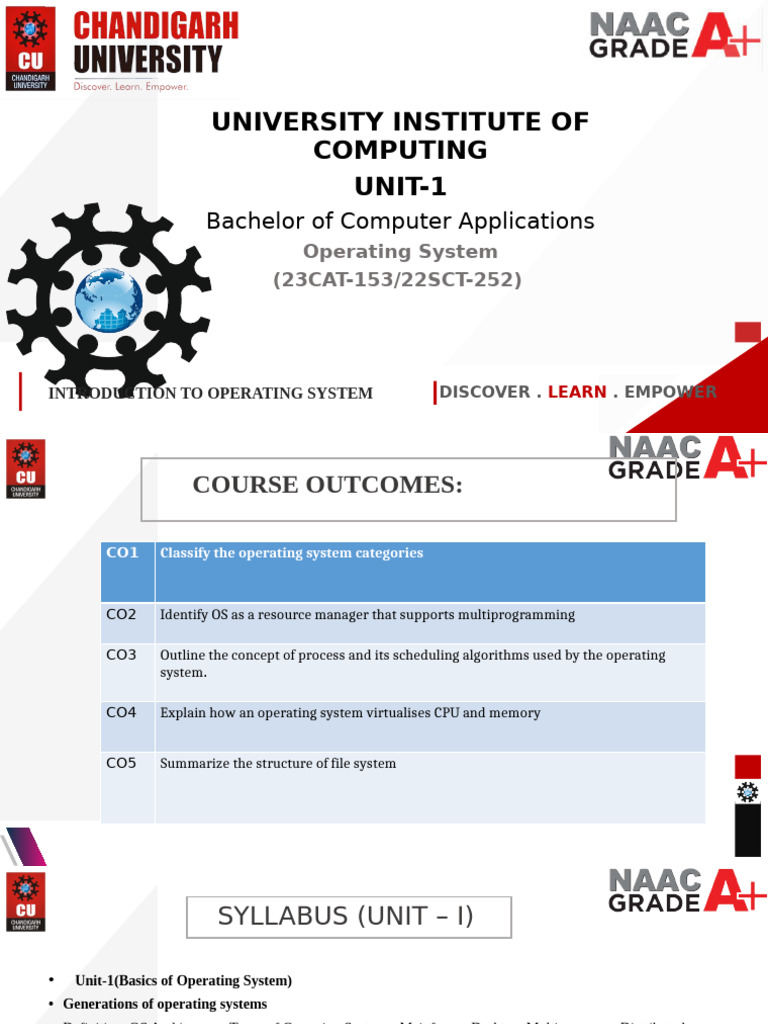 Introduction to Operating Systems Course | PDF | Process (Computing ...