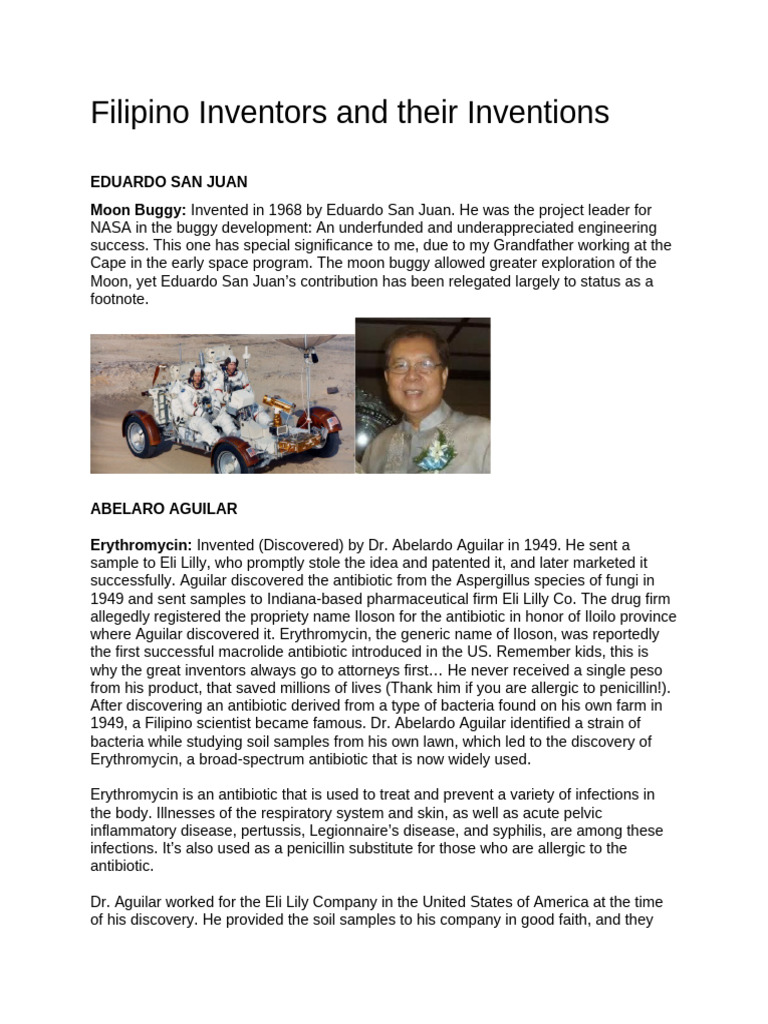 Filipino Inventors and Their Inventions | PDF