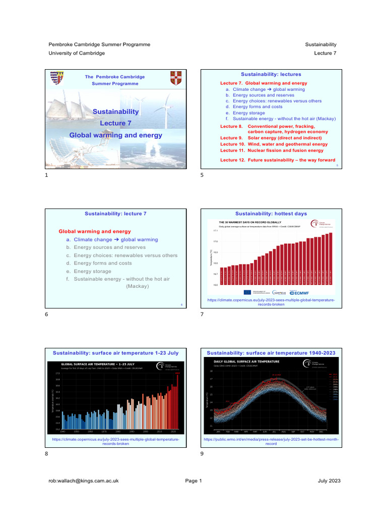 Sustainability Lecture 7 Slides | PDF