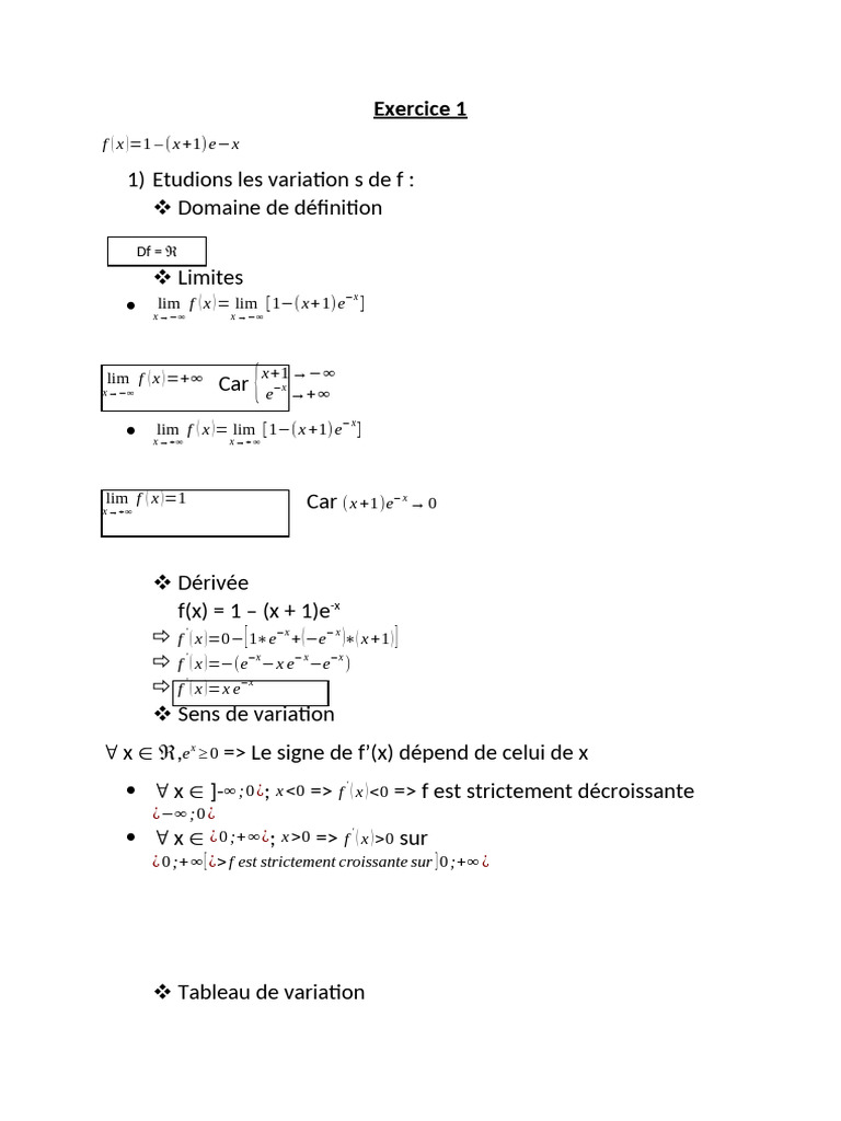 Exercice 1 | PDF