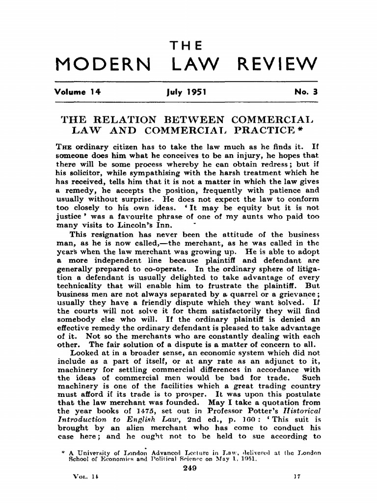 Modern Law Review - July 1951 - Devlin - The Relation Between ...