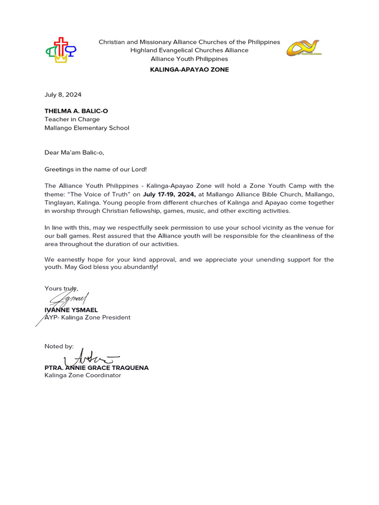 Request Letter | PDF | Christian Organizations | Protestantism, image size:768x1024