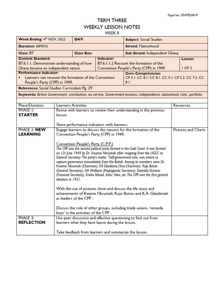 Basic 7 Term 3 Week 8 Social Studies | PDF