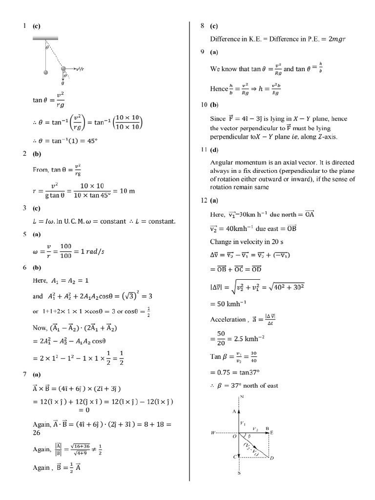 4 Motion in A Plane - Explanations | PDF