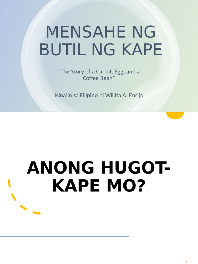 Mensahe NG Butil NG Kape | PDF