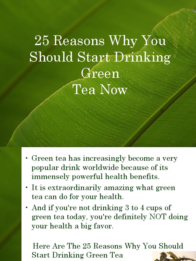25 Health Benefits of Green Tea | PDF | Green Tea | Antioxidant
