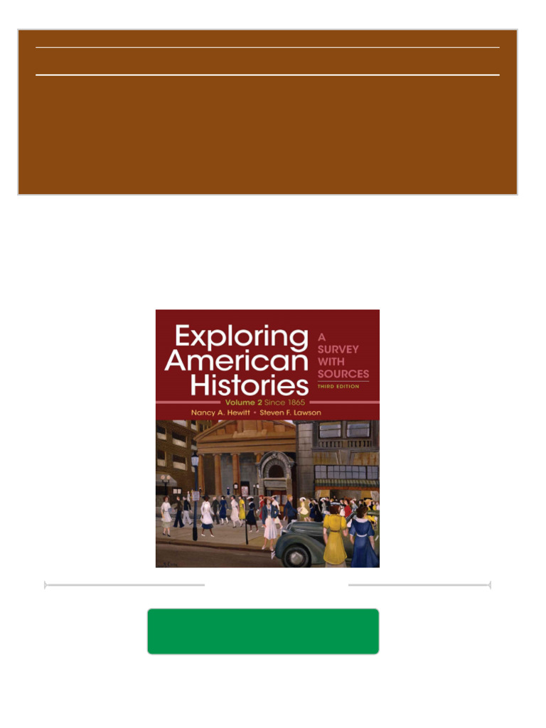 (FREE PDF Sample) Exploring American Histories Volume 2 A Survey With ...