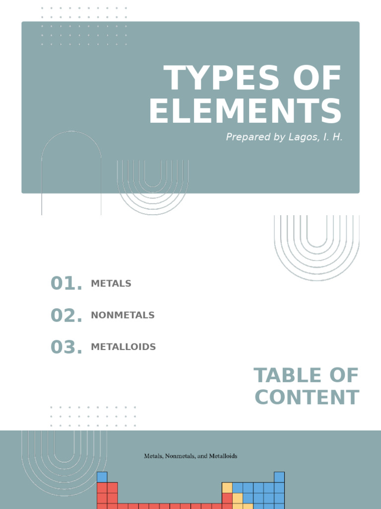Types of Elements - Lagos | PDF