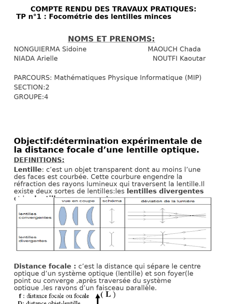 Compte Rendu Des Travaux Pratiques | PDF