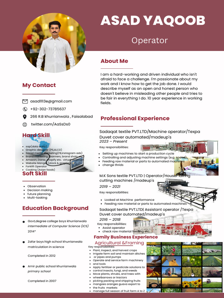 Asad Yaqoob: Operator | PDF