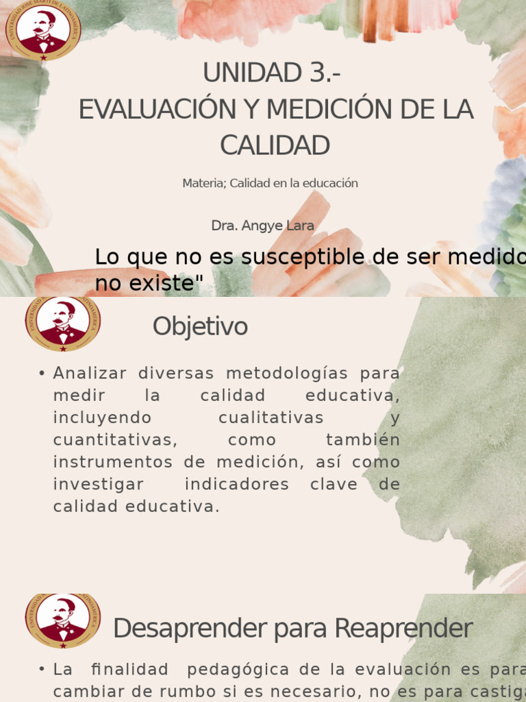 Sesion 4 Evaluación y Mejora de La Calidad Educativa | PDF