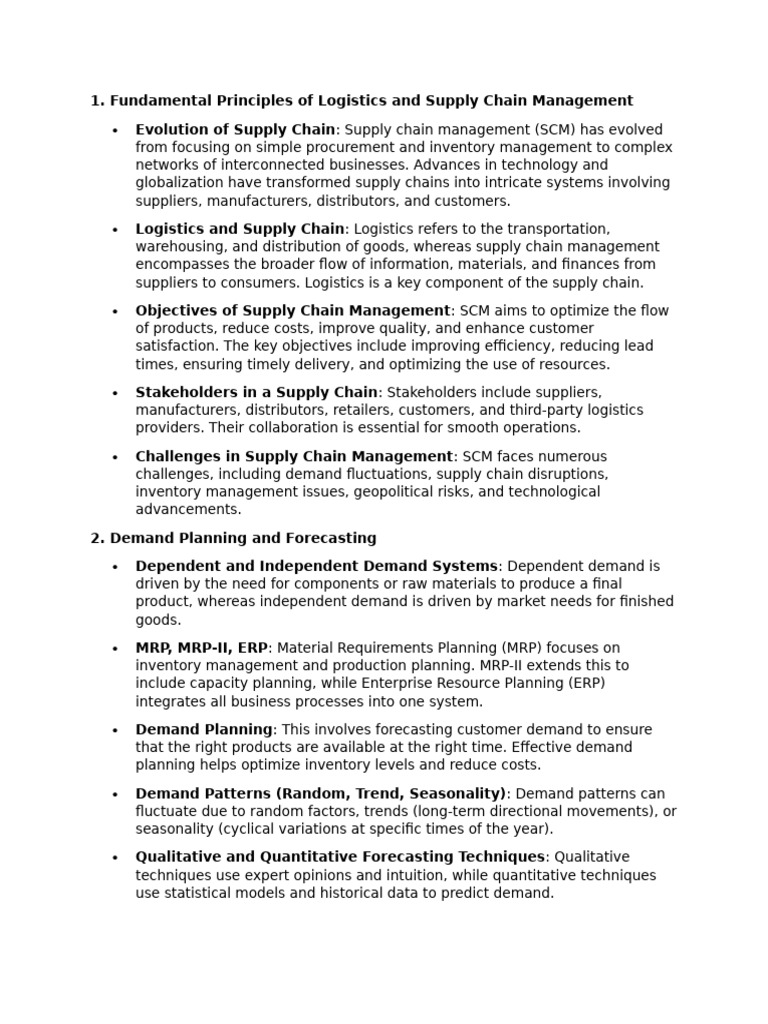 Fundamentals of Logistics & Supply Chain | PDF | Supply Chain ...