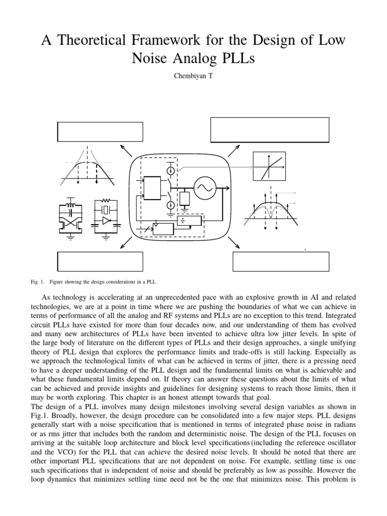 Low Noise Analog PLL Design Framework | PDF | Electronic Circuits ...