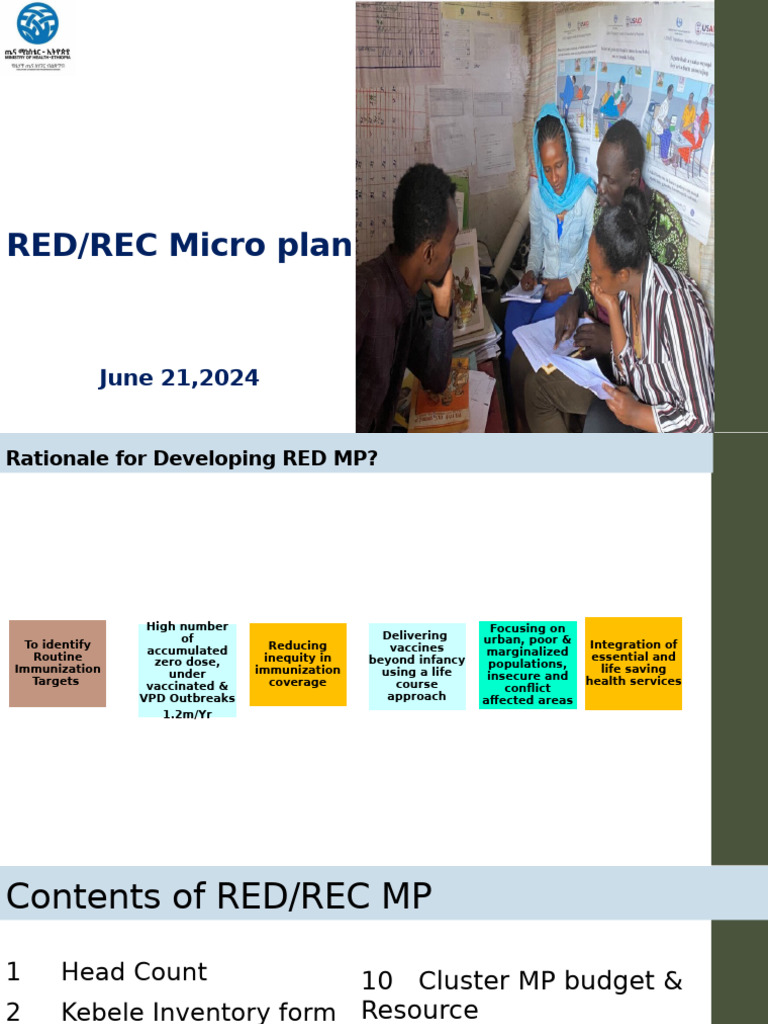 RED Micro Plan and Link For ODK Dashboard | PDF | Measles | Medicine
