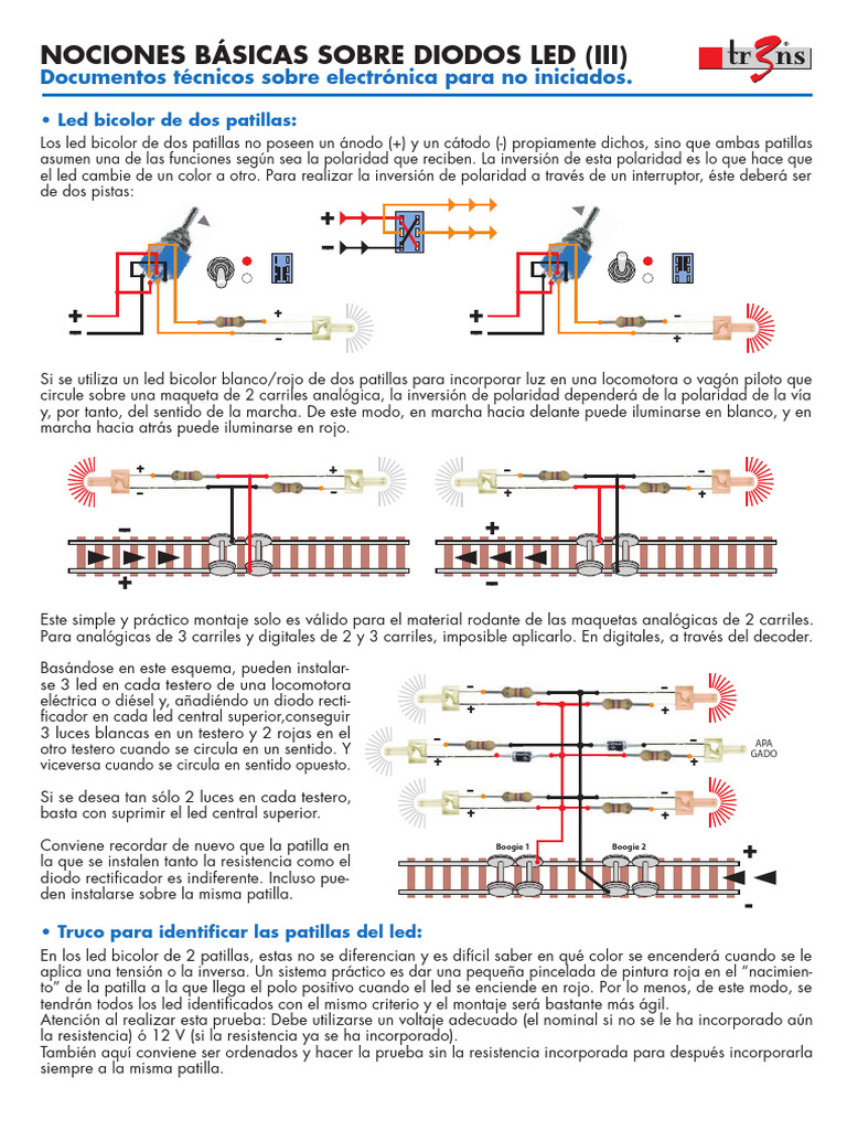 Nociones Leds (III) | PDF | Diodo emisor de luz | Corriente eléctrica