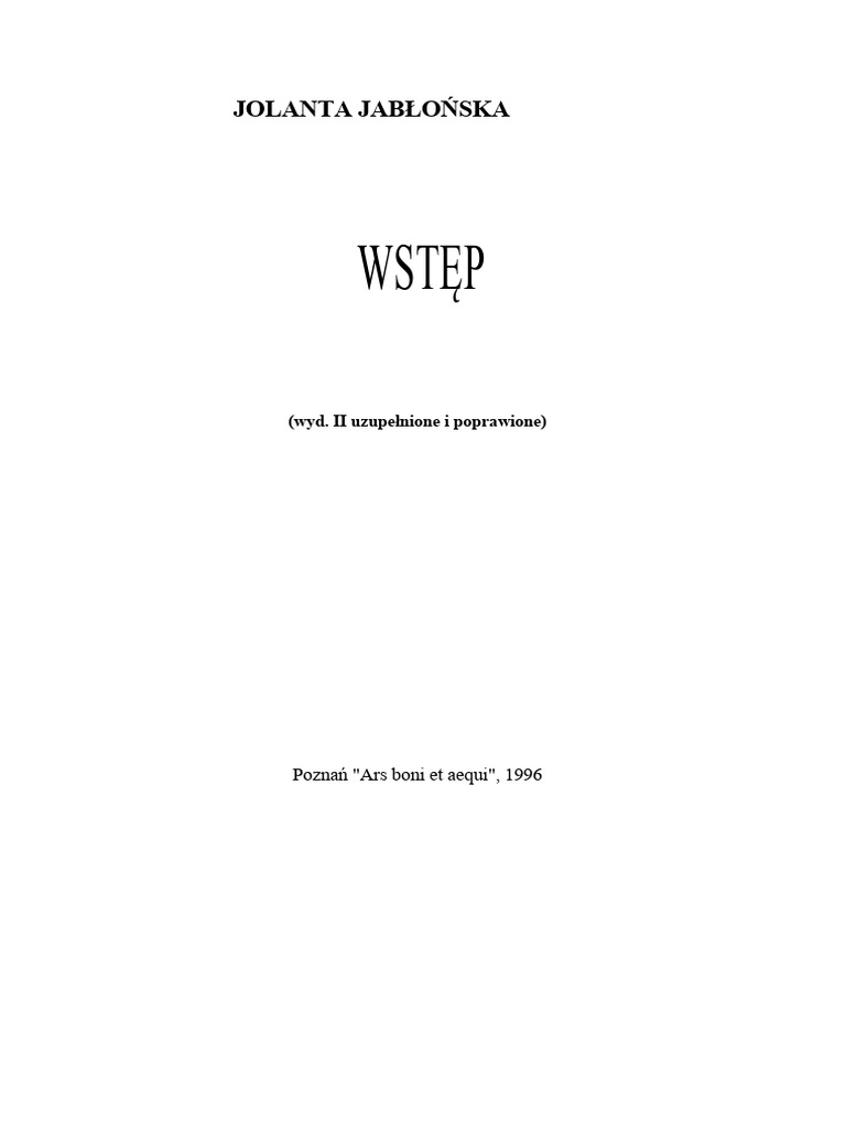 Jabłońska-Bonca J - Wstęp Do Nauk Prawnych Wyd 2 | PDF