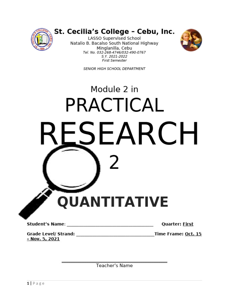 Practical Research Module for SHS Students | PDF | Expert | Knowledge