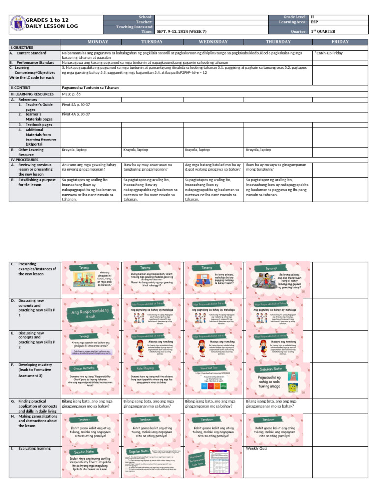 DLL - Esp 2 - Q1 - W7 | PDF