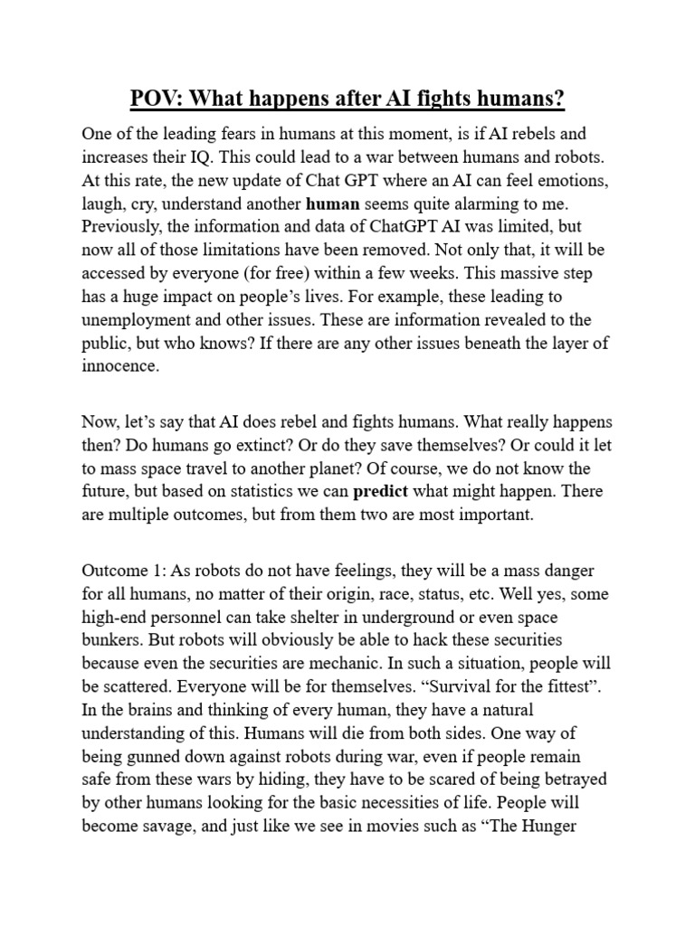 Pov what if ai turns against humans pdf