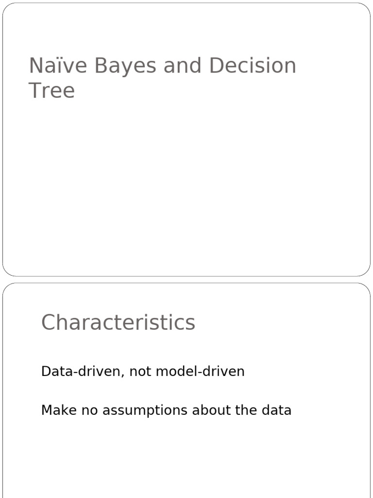 Naïve Bayes vs Decision Trees Explained | PDF | Dependent And ...