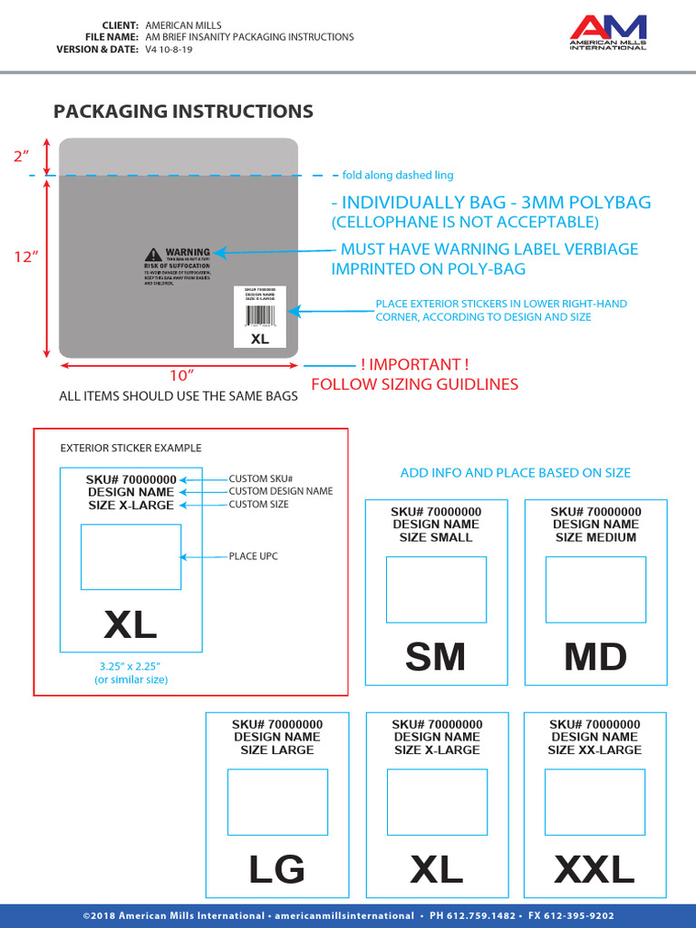 Am Brief Insanity Packaging Instructions - v4 | PDF