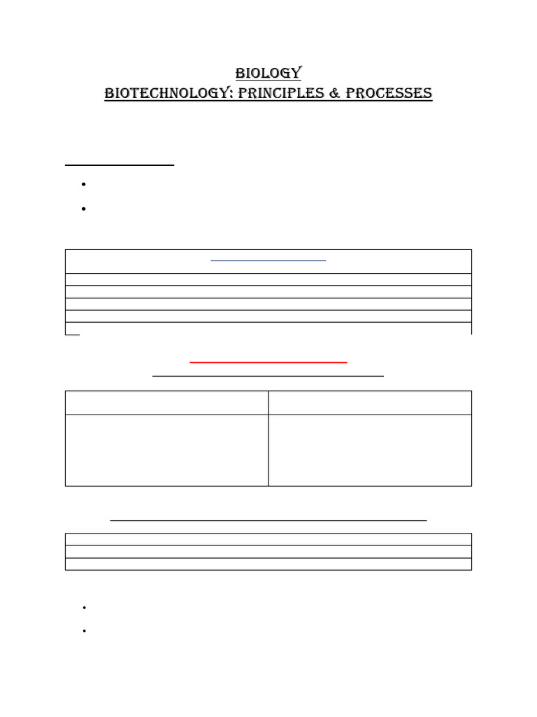 Biotechnology Princip & Pro Notes | PDF