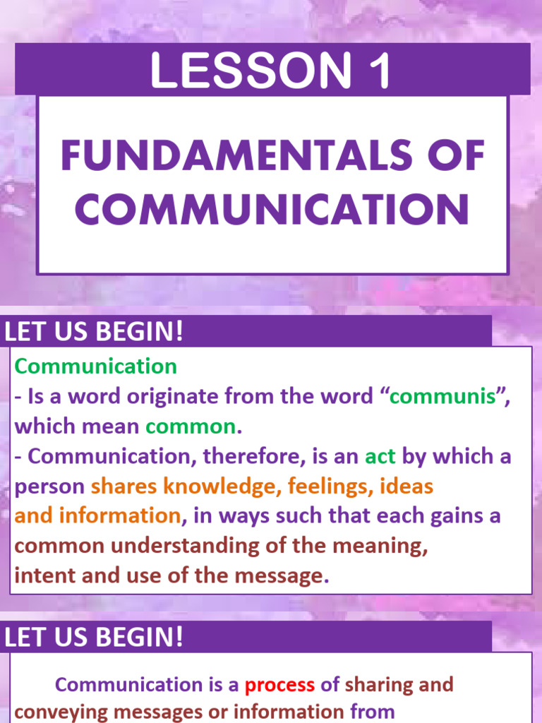 Oral Communication Lessons 1 and 2 | PDF | Communication | Career & Growth
