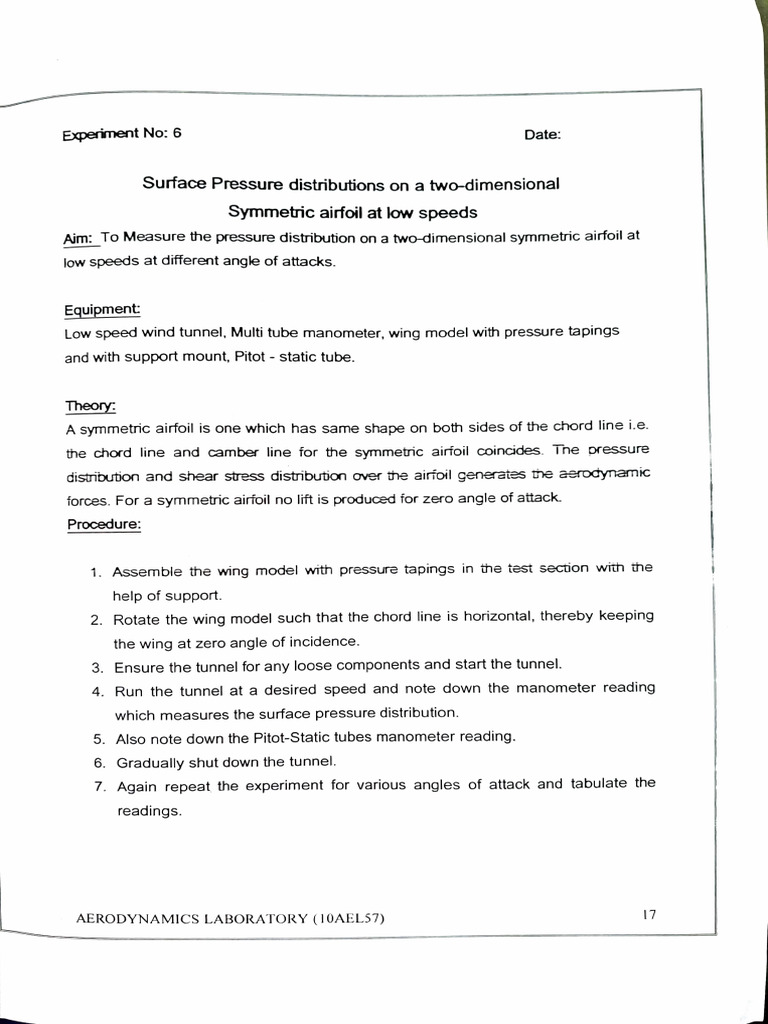 Exp 6 AD | PDF | Airfoil | Science & Mathematics