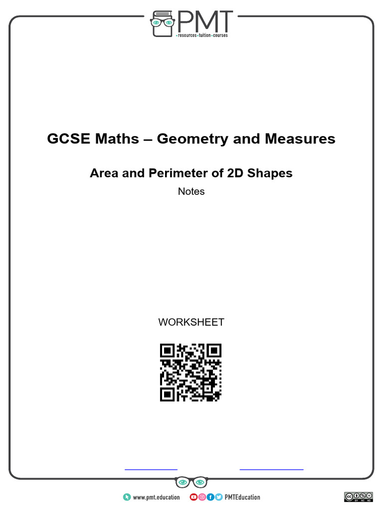 C. Area and Perimeter of 2D Shapes | PDF