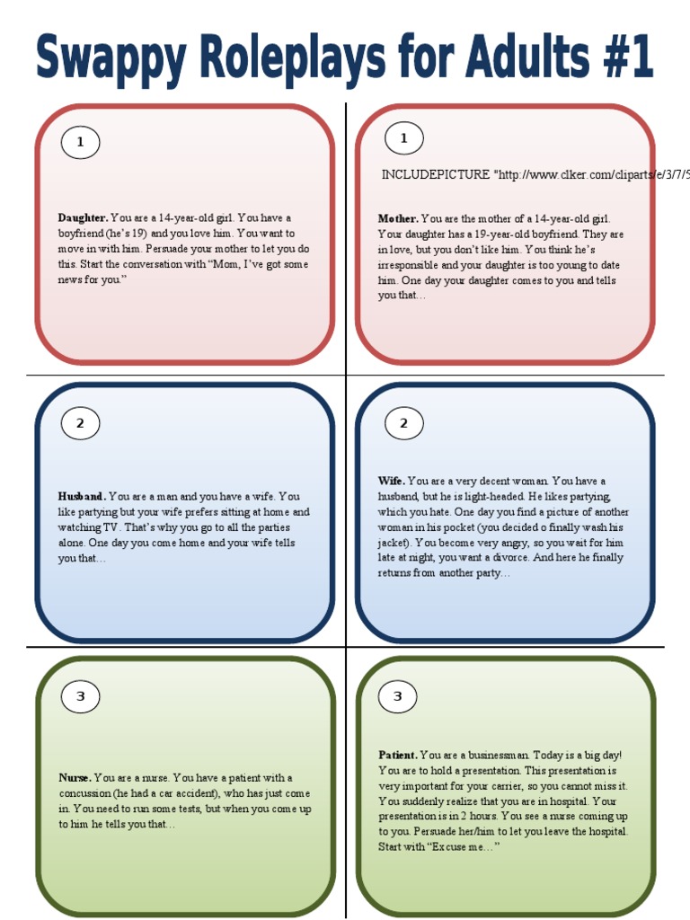 Role-Playing Scenarios for Teens | PDF