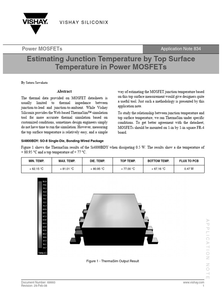 Estimating Junction Temperature by Top Surface Temperature in Power ...