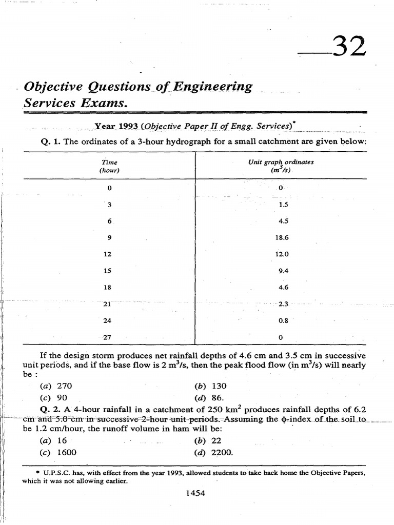 32 objective questions of engineering services exams pdf