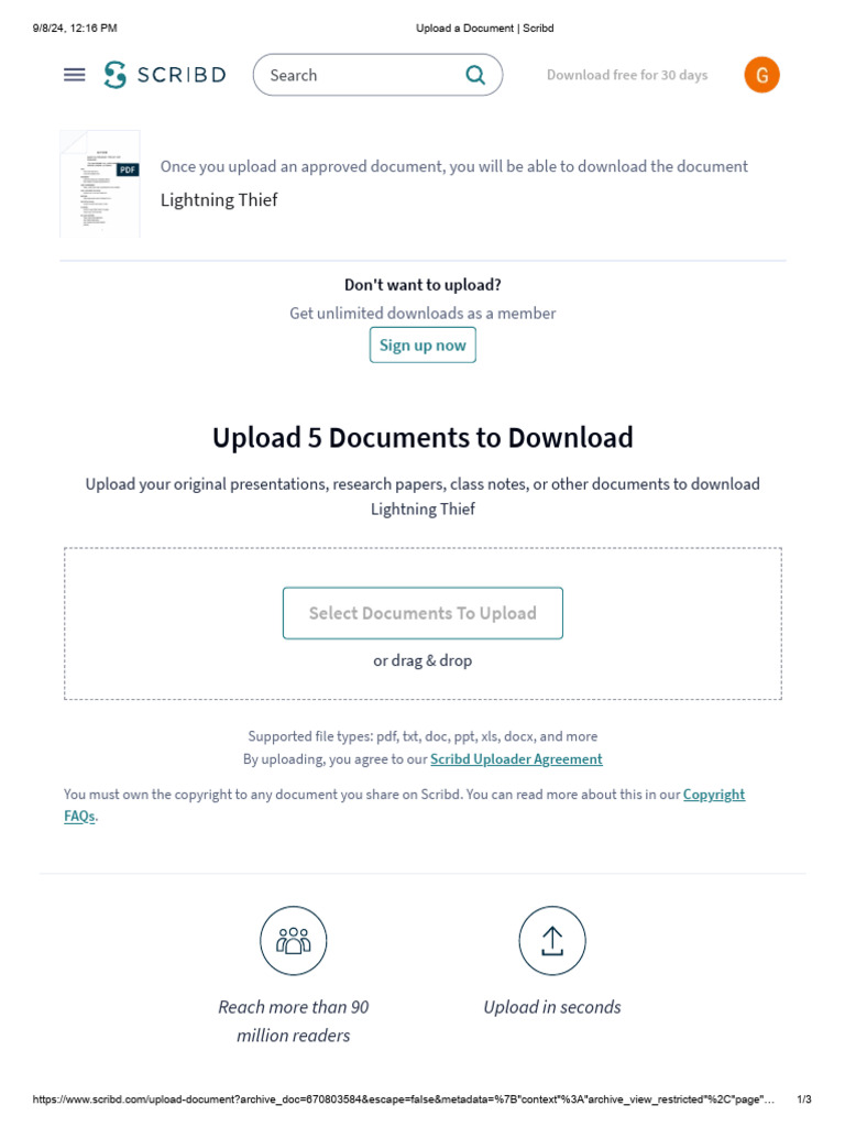 Upload A Document - Scribd | PDF