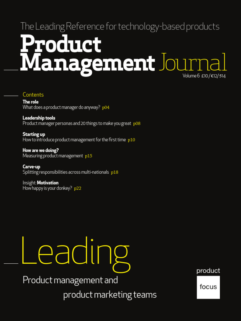 Product Management Journal Leading | PDF
