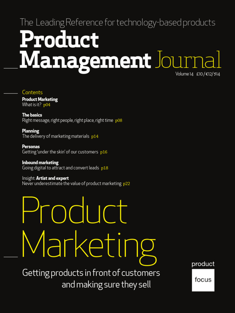 Product Management Journal Product Marketing | PDF
