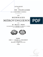 Les Monnaies Mérovingiennes / Par Maurice Prou