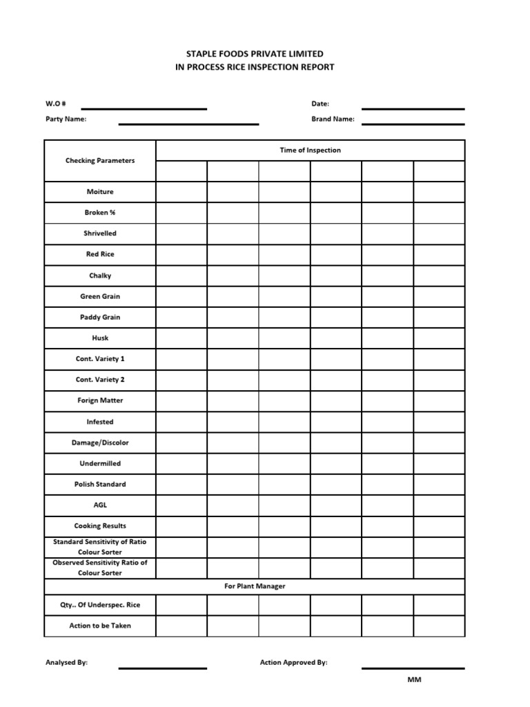 Rice Inspection and Fumigation Report | PDF | Home & Garden
