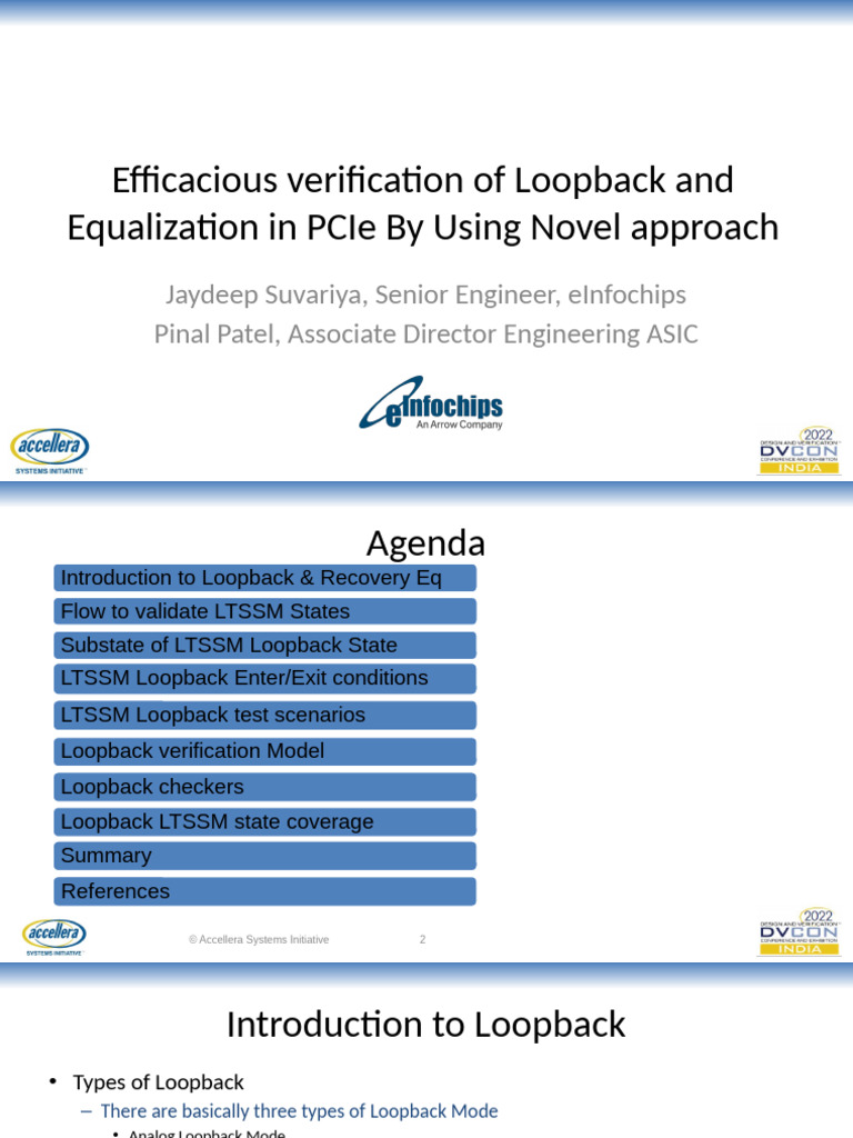 Efficacious Verification of Loopback and Equalization in PCIe by Using ...