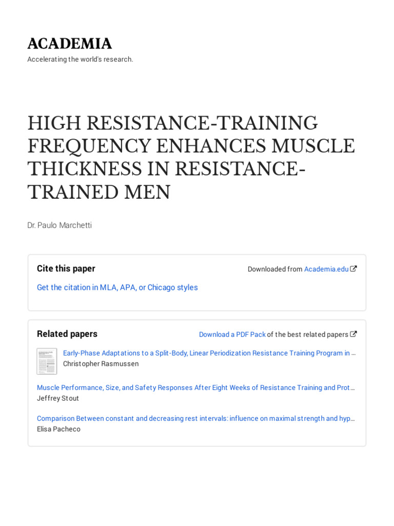 Muscle Growth in Trained Men | PDF | Strength Training | Muscle Hypertrophy