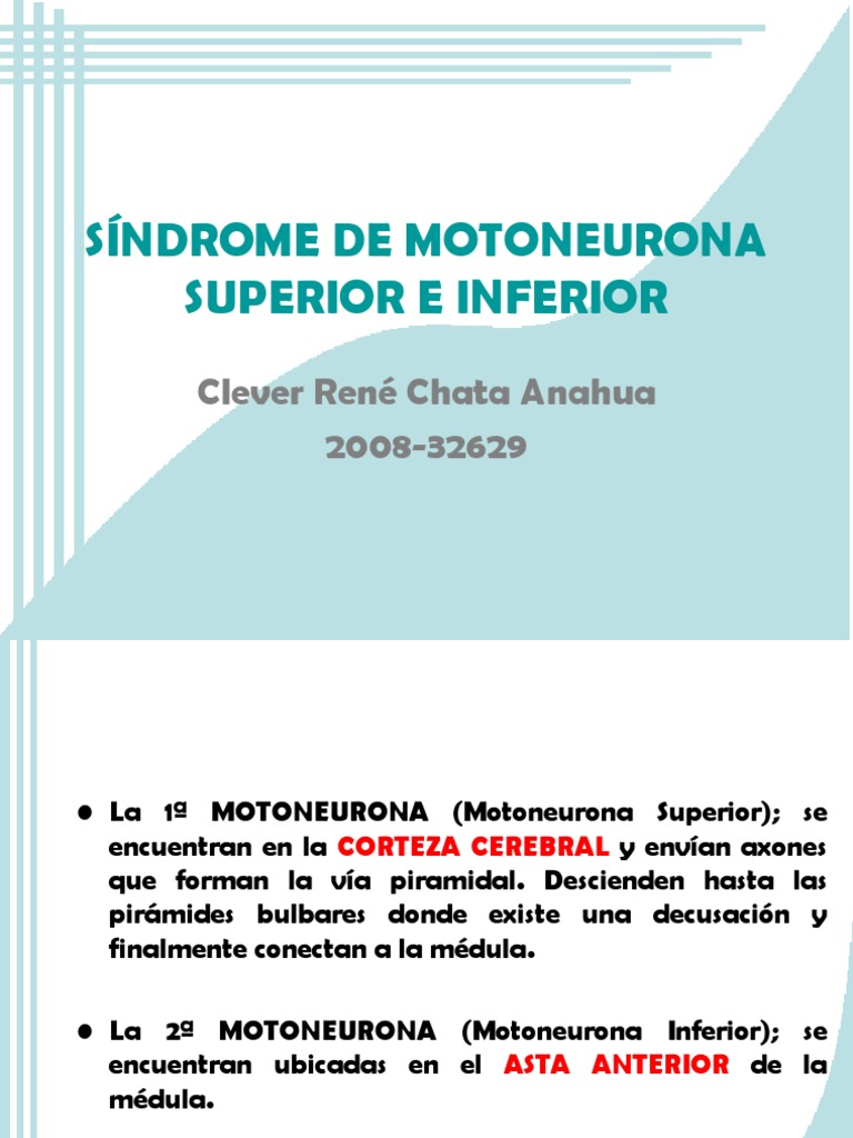 Síndrome de Motoneurona Superior e Inferior