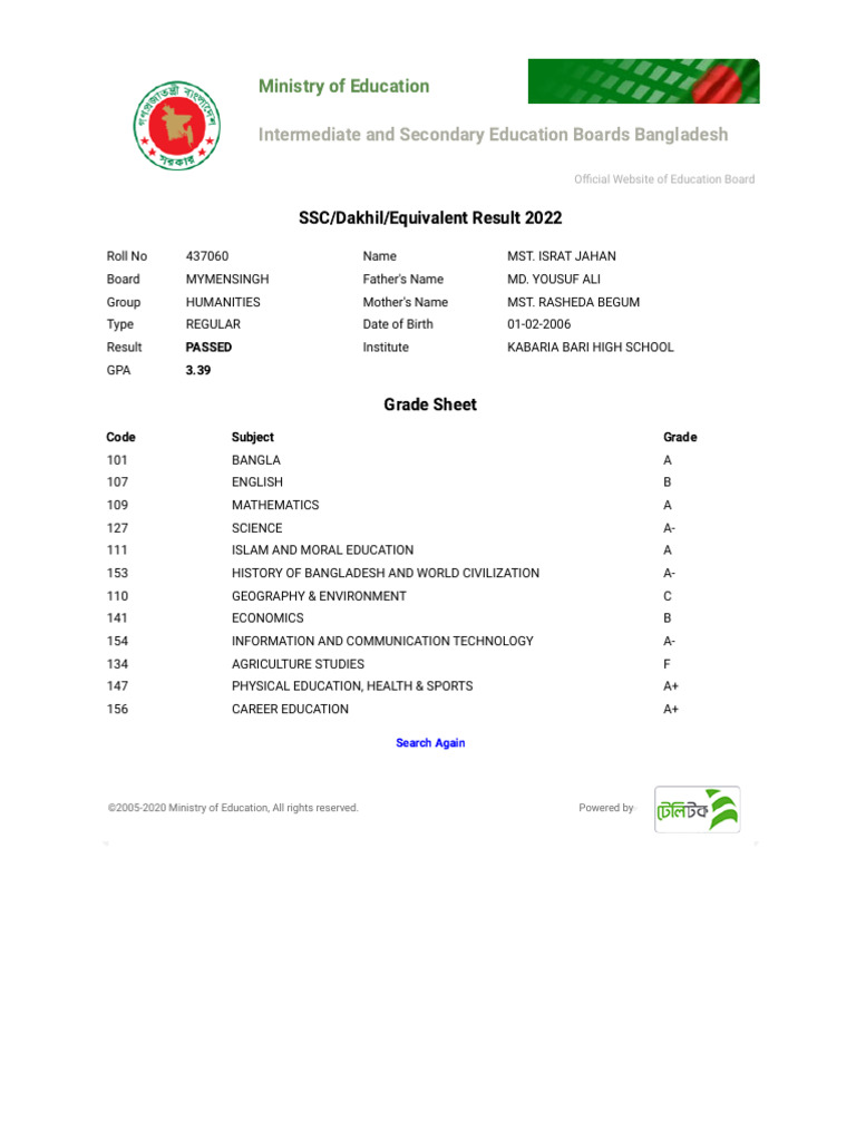 Education Board Bangladesh Pdf