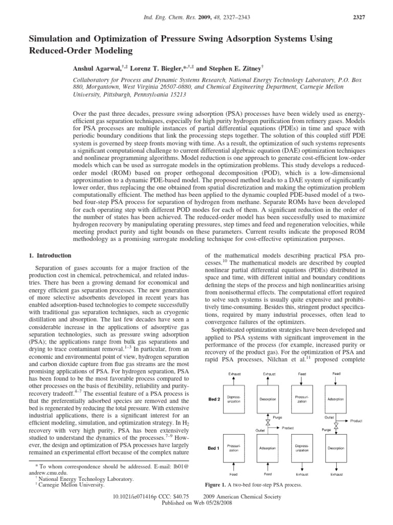 Agarwal Et Al 2008 Simulation and Optimization of Pressure Swing ...